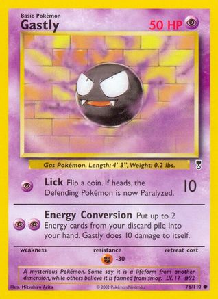 Gastly 076/110 - Reverse Holofoil Legendary Collection - Common