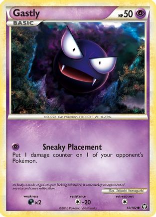 Gastly 063/102 - Reverse Holofoil Triumphant - Common