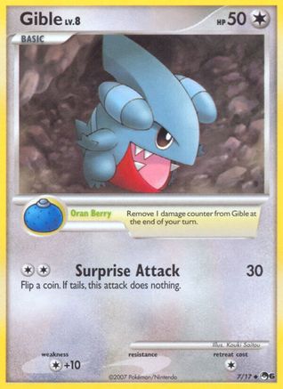Gible 007 - Holofoil POP Series 6 - Common