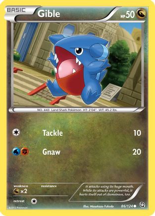 Gible (86) (86) 086/124 - Reverse Holofoil Dragons Exalted - Common
