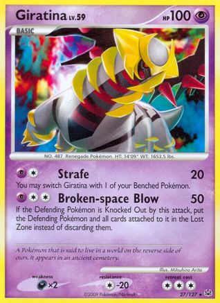 Giratina (27) (27) 027 - Reverse Holofoil Platinum - Rare