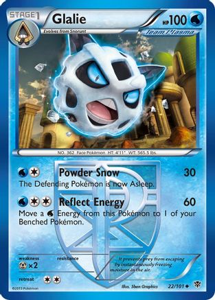 Glalie (Team Plasma) 022/101 - Reverse Holofoil Plasma Blast - Uncommon