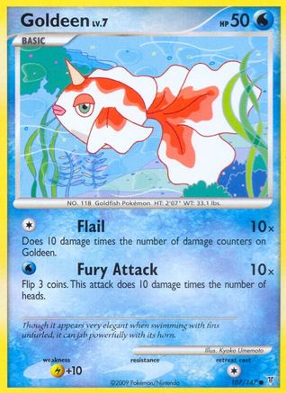 Goldeen 107 - Reverse Holofoil Supreme Victors - Common