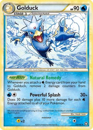 Golduck 022 - Reverse Holofoil Triumphant - Rare