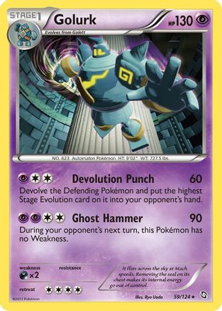 Golurk 059 - Reverse Holofoil Dragons Exalted - Holo Rare