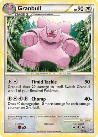 Granbull 026 - Reverse Holofoil Call of Legends - Rare