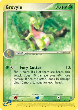 Grovyle 031 - Reverse Holofoil Dragon - Uncommon