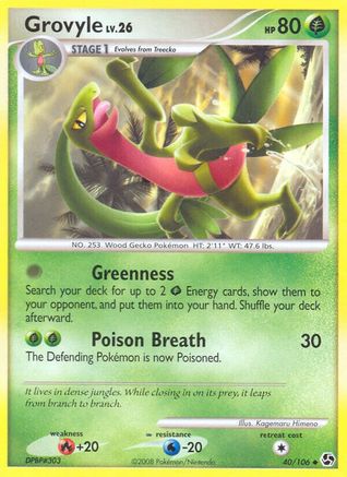 Grovyle 040 - Reverse Holofoil Great Encounters - Uncommon