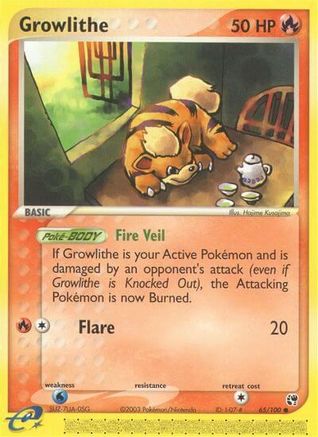 Growlithe 065/100 Sandstorm - Common