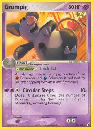 Grumpig 020/100 Crystal Guardians - Rare