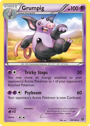 Grumpig 050 - Reverse Holofoil XY Base Set - Rare