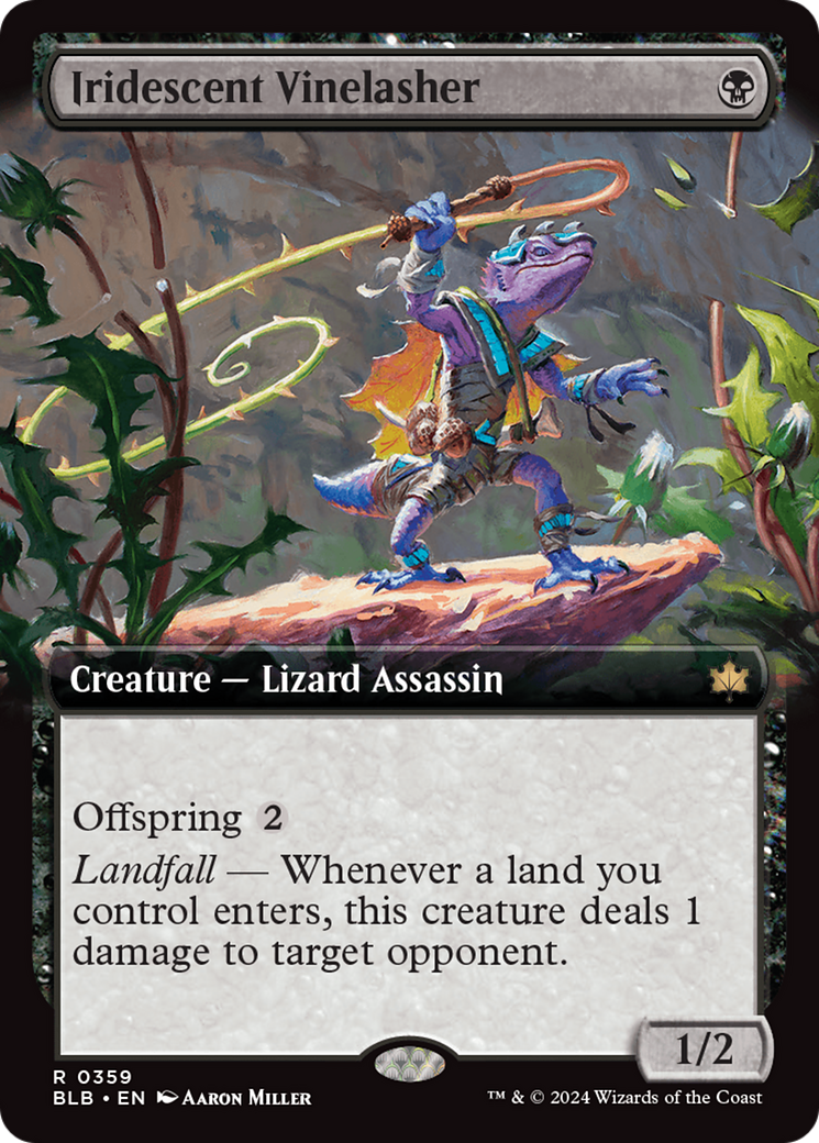 Iridescent Vinelasher (Extended Art) (BLB-359) - Bloomburrow: (Extended Art)