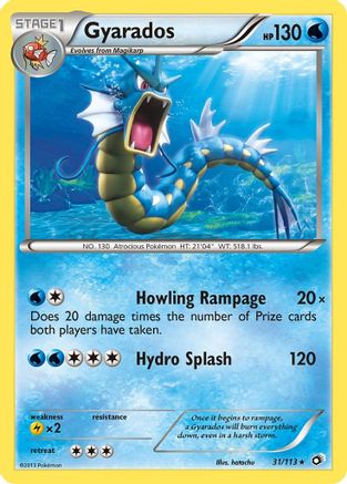 Gyarados 031/113 Legendary Treasures - Rare