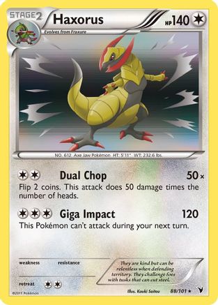 Haxorus 088 - Holofoil Noble Victories - Holo Rare