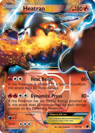 Heatran EX (Team Plasma) 013 - Holofoil Plasma Freeze - Ultra Rare