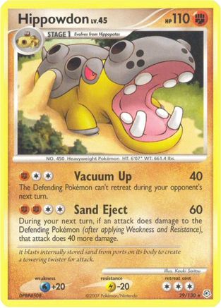 Hippowdon 029 - Reverse Holofoil Diamond and Pearl - Rare