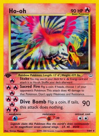 Ho (7) 007 - 1st Edition Holofoil Neo Revelation - Holo Rare