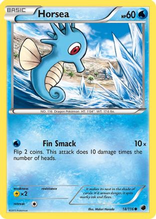 Horsea 018 - Reverse Holofoil Plasma Freeze - Common