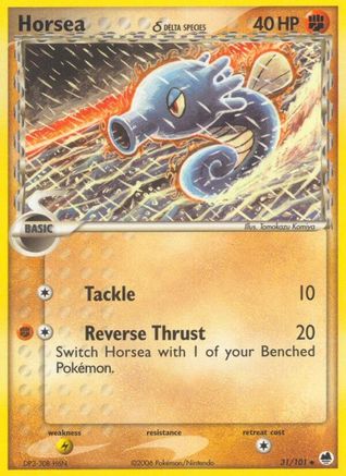 Horsea (Delta Species) 031/101 - Reverse Holofoil Dragon Frontiers - Uncommon