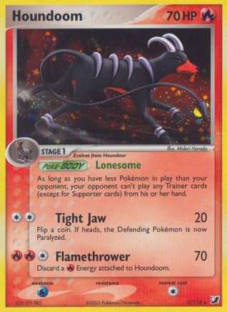 Houndoom 007 - Holofoil Unseen Forces - Holo Rare