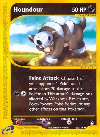 Houndour (87) (87) 087/147 - Reverse Holofoil Aquapolis - Common