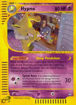 Hypno (H12) (H12) H12 - Holofoil Aquapolis - Holo Rare