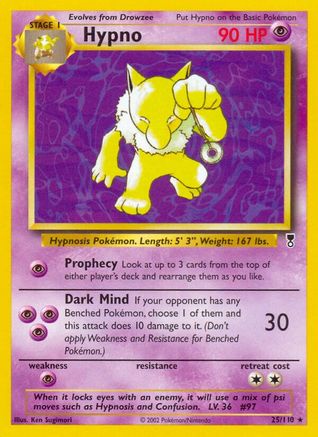 Hypno 025 - Reverse Holofoil Legendary Collection - Rare