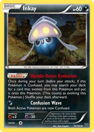 Inkay (74) (74) 074/146 - Reverse Holofoil XY Base Set - Uncommon