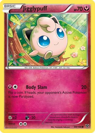 Jigglypuff (88) (88) 088/146 - Reverse Holofoil XY Base Set - Common