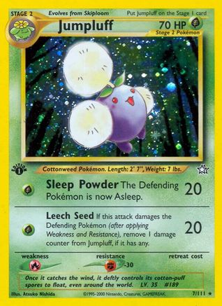 Jumpluff 007/111 - 1st Edition Holofoil Neo Genesis - Holo Rare