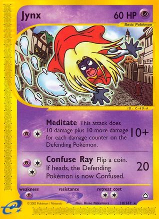Jynx 018 - Reverse Holofoil Aquapolis - Rare
