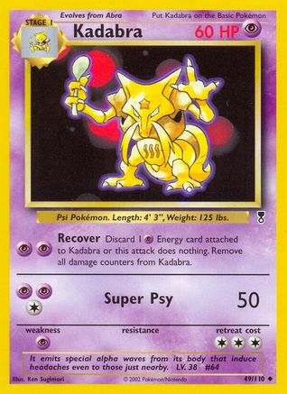 Kadabra 049 - Reverse Holofoil Legendary Collection - Uncommon