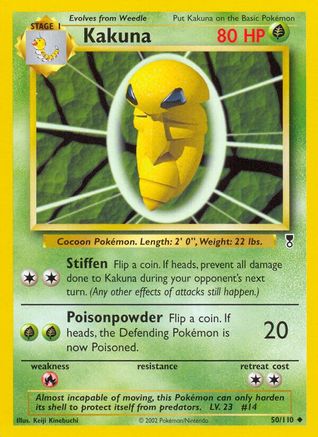 Kakuna 050 - Reverse Holofoil Legendary Collection - Uncommon