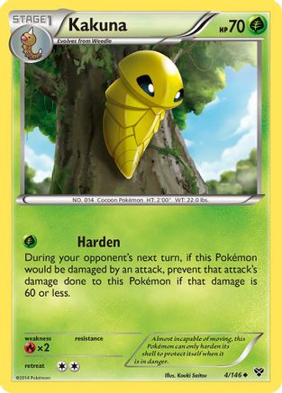 Kakuna 004 - Reverse Holofoil XY Base Set - Uncommon