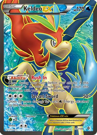 Keldeo EX (142 Full Art) (142 Full Art) 142 - Holofoil Boundaries Crossed - Ultra Rare
