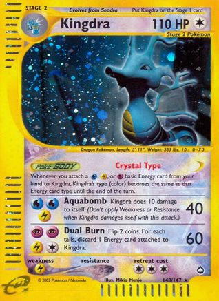 Kingdra (148) (148) 148 - Holofoil Aquapolis - Secret Rare