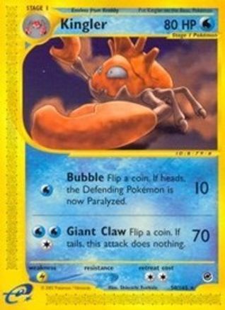Kingler (50) (50) 050 - Reverse Holofoil Expedition - Rare