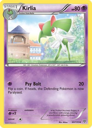 Kirlia 060 - Reverse Holofoil Plasma Storm - Uncommon