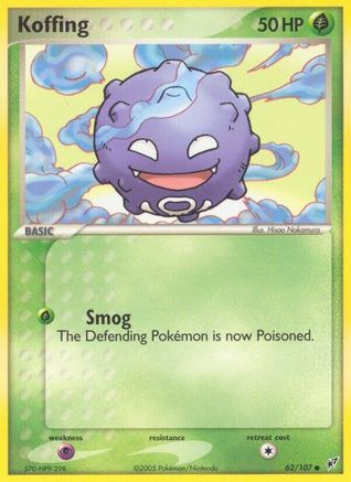 Koffing 062/107 - Reverse Holofoil Deoxys - Common