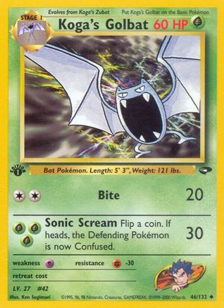 Koga's Golbat 046/132 - 1st Edition Gym Challenge - Uncommon