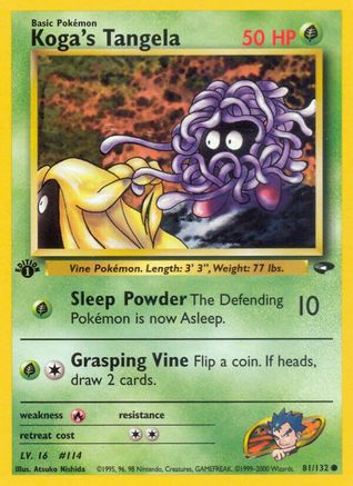 Koga's Tangela 081/132 - 1st Edition Gym Challenge - Common