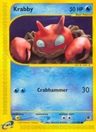 Krabby 115/165 - Reverse Holofoil Expedition - Common