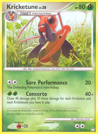Kricketune 027 - Reverse Holofoil Mysterious Treasures - Rare