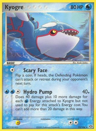 Kyogre 015/106 - Reverse Holofoil Emerald - Rare