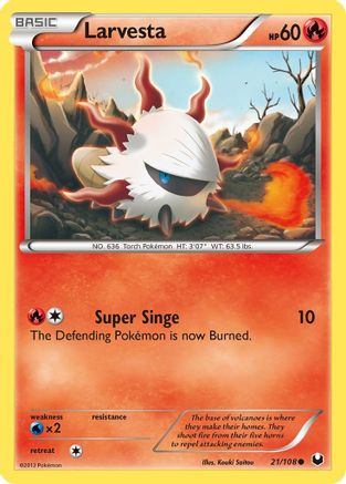 Larvesta (21) (21) 021 - Reverse Holofoil Dark Explorers - Common