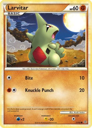 Larvitar (51) (51) 051 - Reverse Holofoil Unleashed - Common