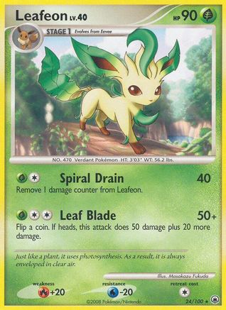 Leafeon (24) (24) 024 - Reverse Holofoil Majestic Dawn - Rare