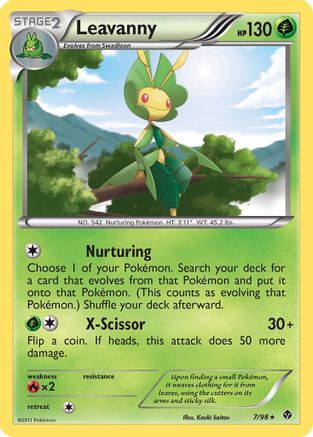Leavanny (7) (7) 007 - Reverse Holofoil Emerging Powers - Rare