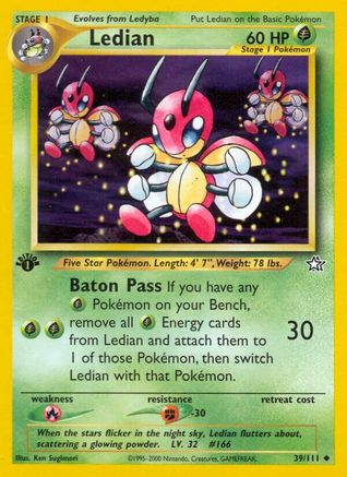 Ledian 039/111 - 1st Edition Neo Genesis - Uncommon
