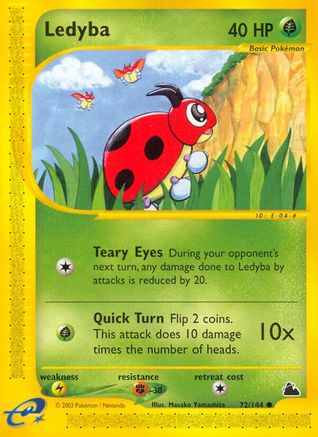 Ledyba (72) (72) 072 - Reverse Holofoil Skyridge - Common